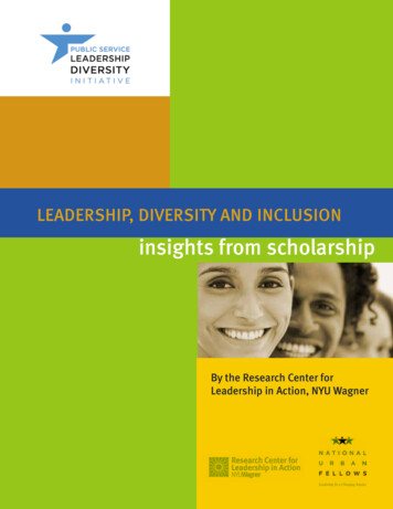 Leadership, Diversity And Inclusion
