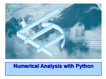 Numerical Analysis With Python - TIU