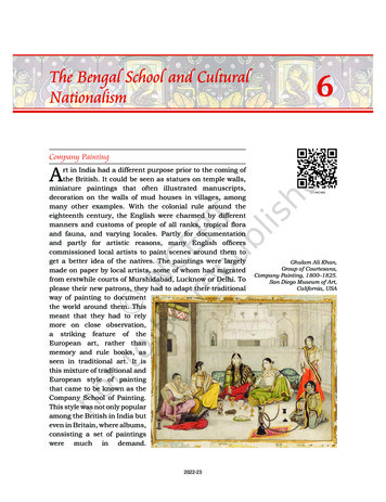 The Bengal School And Cultural Nationalism 6 - NCERT