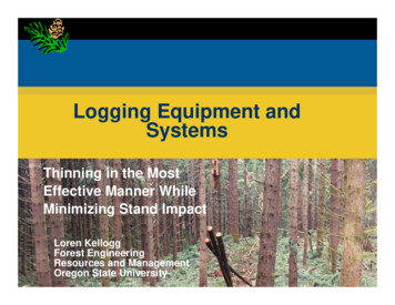 Logging Equipment And Systems - Oregon State University