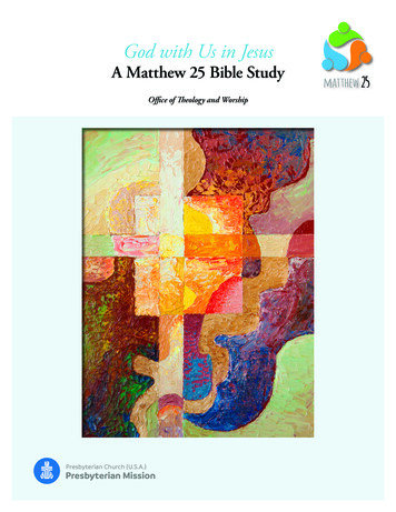 A Matthew 25 Bible Study - Presbyterian Mission Agency