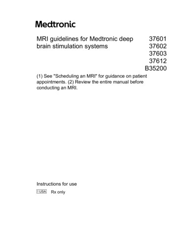 MRI Guidelines For Medtronic Deep 37601 37612 B35200