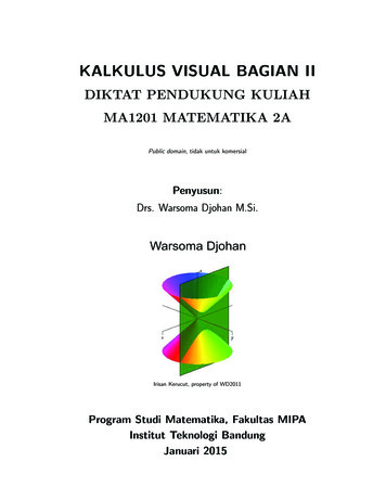 KALKULUSVISUALBAGIAN II - Institut Teknologi Bandung