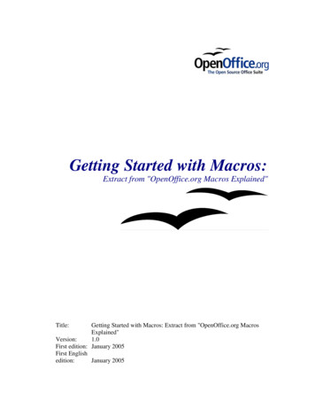 Getting Started With Macros - OpenOffice
