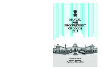 Manual For ProcureMent