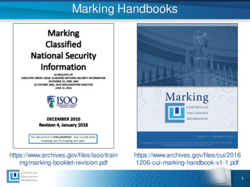 Controlled Unclassified Information (CUI) Commingled Marking . - Archives