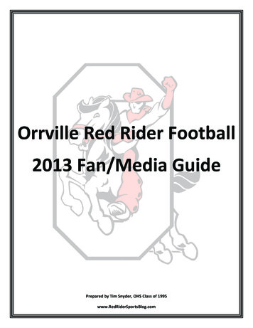 Orrville Red Rider Football 2013 Fan/Media Guide