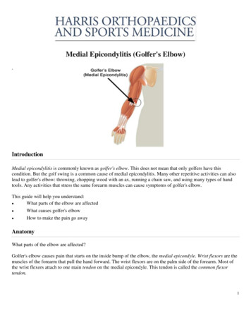 Medial Epicondylitis (Golfer's Elbow) - Swain High Athletic Trainer