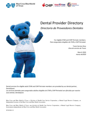 Dental Provider Directory - BCBSTX
