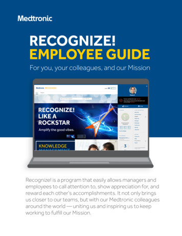 RECOGNIZE! EMPLOYEE GUIDE - Medtronic.performnet 