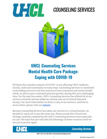 UHCL Counseling Services Mental Health Care Package: Coping With COVID-19