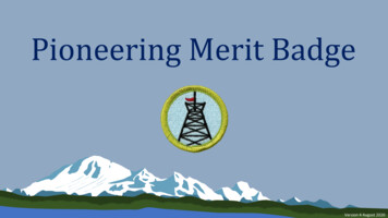 Pioneering Merit Badge - NorthWest Scouter
