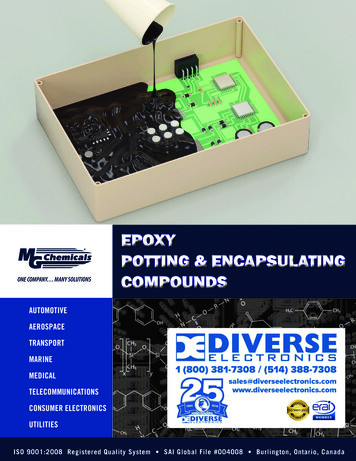 Epoxy Potting & Encapsulating One Company Many Solutions Compounds
