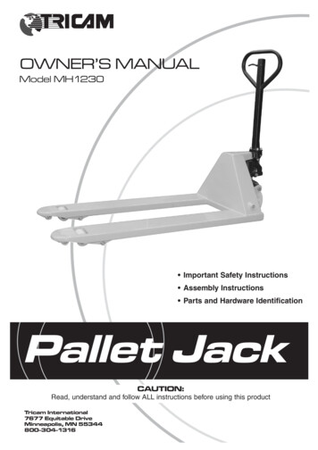 Pallet Jack - Tricam Industries
