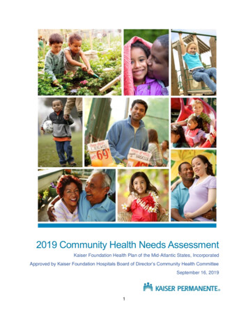 2019 Community Health Needs Assessment - Kaiser Permanente