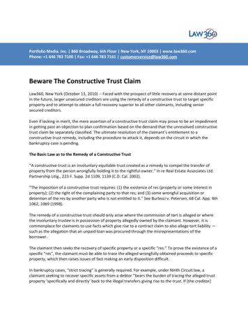 Beware The Constructive Trust Claim - Gibson Dunn