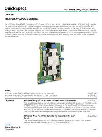 HPE Smart Array P542D Controller