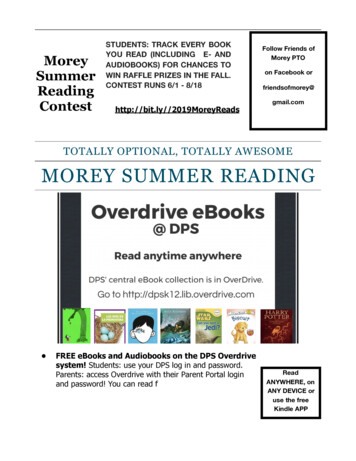 Morey Summer Reading 2019 - Denver Public Schools