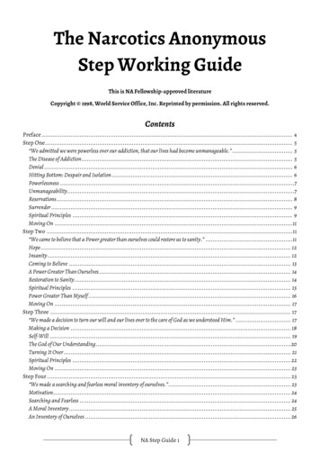 Narcotics Anonymous Step Working Guides - Augustine Recovery