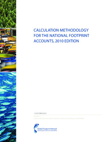 Calculation Methodology Accounts 2010 Edit On - Footprint Network