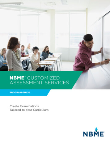 Nbme Customized Assessment Services