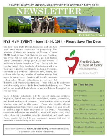 Fourth District Dental Society Of The State Of New York NEWSLETTER