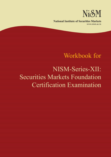 NISM-Series-XII-Securities Markets Foundation Certification Examination
