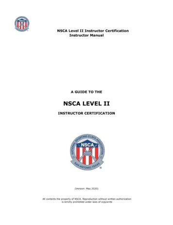 A Guide To The - Nsca