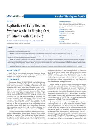 Application Of Betty Neuman Systems Model In Nursing Care Of Patients .