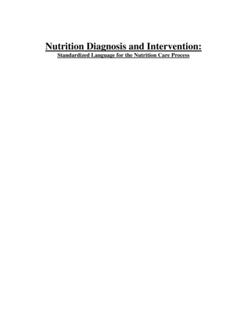 Nutrition Diagnosis And Intervention - EAL