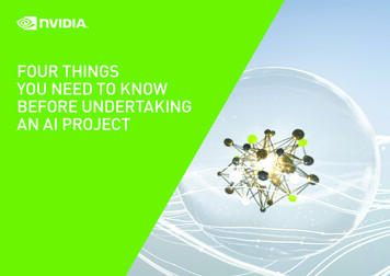 FOUR THINGS YOU NEED TO KNOW BEFORE UNDERTAKING AN AI PROJECT - Nvidia