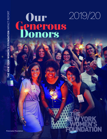 Our 2019/20 Generous Donors - Nywf 