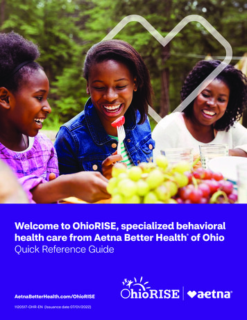 Welcome To OhioRISE, Specialized Behavioral Health Care From Aetna .