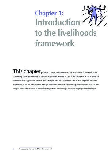 Chapter 1: Introduction To The Livelihoods Framework