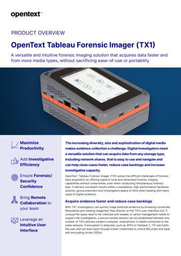 OpenText Tableau Forensic Imager (TX1) Product Overview