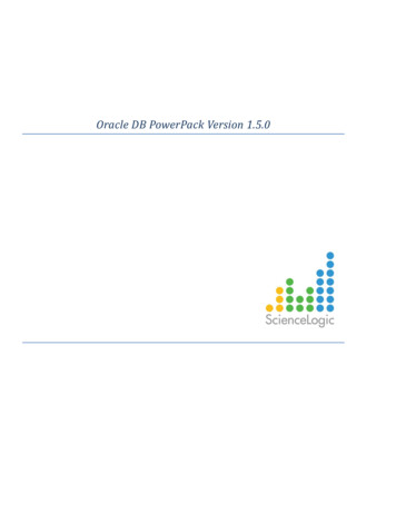 Oracle DB PowerPack Version 1.5 - ScienceLogic