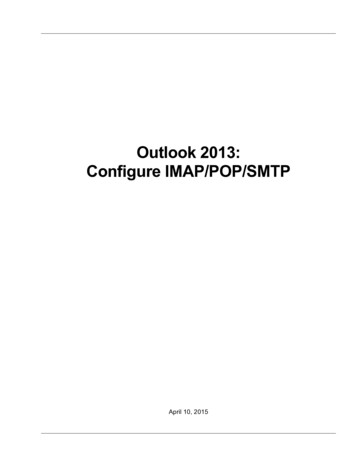 Outlook 2013 Configure IMAP/POP/SMTP - Baytides