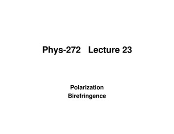 Phys-272 Lecture 23