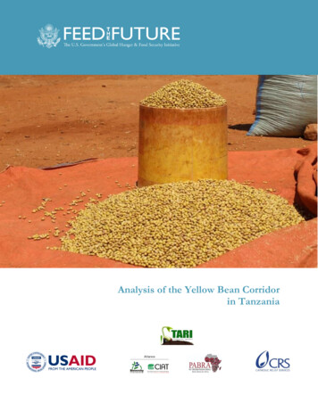 Analysis Of The Yellow Bean Corridor In Tanzania - United States Agency .