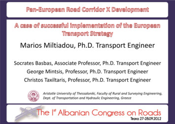 Marios Miltiadou, Ph.D. Transport Engineer - AACE