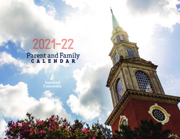 2021-22 Parent Programs Calendar - Samford University