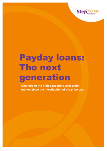Payday Loans: The Next Generation - Financial Health Exchange