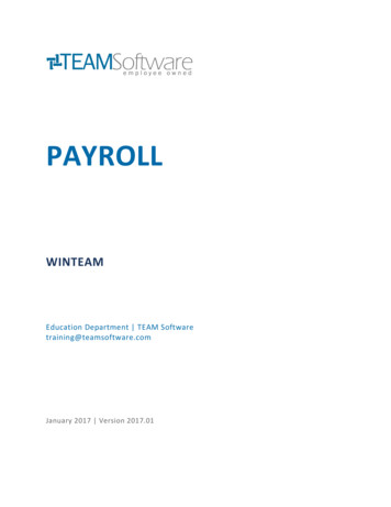 PAYROLL - TEAM Software