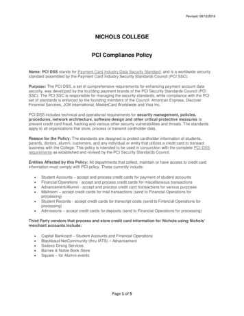 NICHOLS COLLEGE PCI Compliance Policy