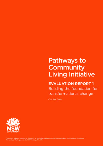 Pathways To Community Living Initiative - NSW Health