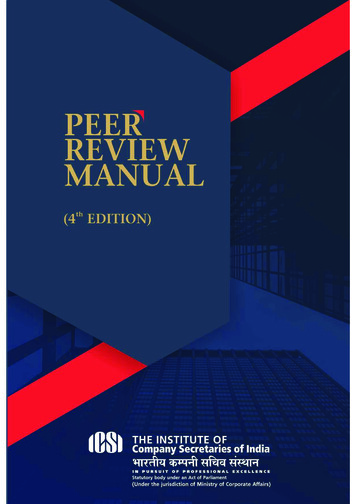 Peer Review Manual - Icsi