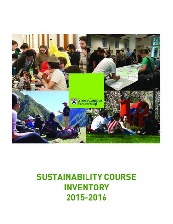 Sustainability Course Inventory 2015-2016