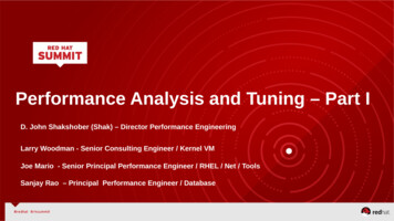 Performance Analysis And Tuning - Part I - Red Hat
