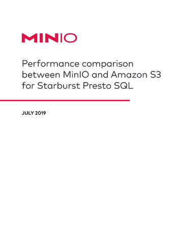 Performance Comparison Between MinIO And Amazon S3 For Starburst Presto SQL
