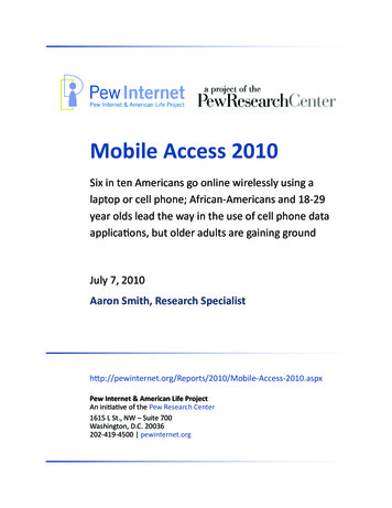 Mobile Access 2010 - Pew Research